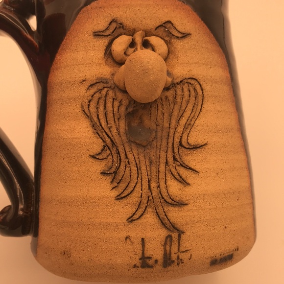 Vintage 1974 Peter Petrie Ugly Face Ceramic Pottery Mug - Picture 2 of 9